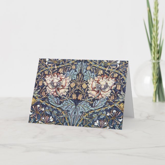 Cartão de Saudação das Flores de Honeysuckle Art N (Frente)