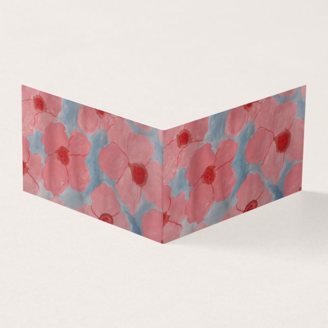 Cartão de Saudação das Flores Rosa-Cor-de-Candy (Exterior)