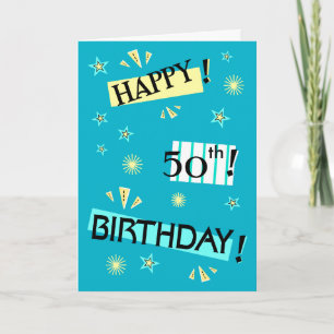 Cartão de Saudação de 50º Aniversário para Bl