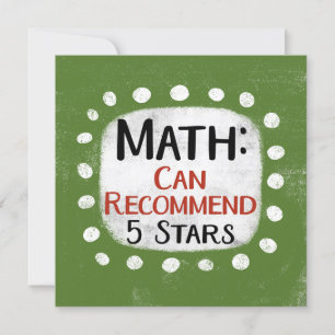 Cartão de Saudação de 5 Estrelas de Revisão de Mat