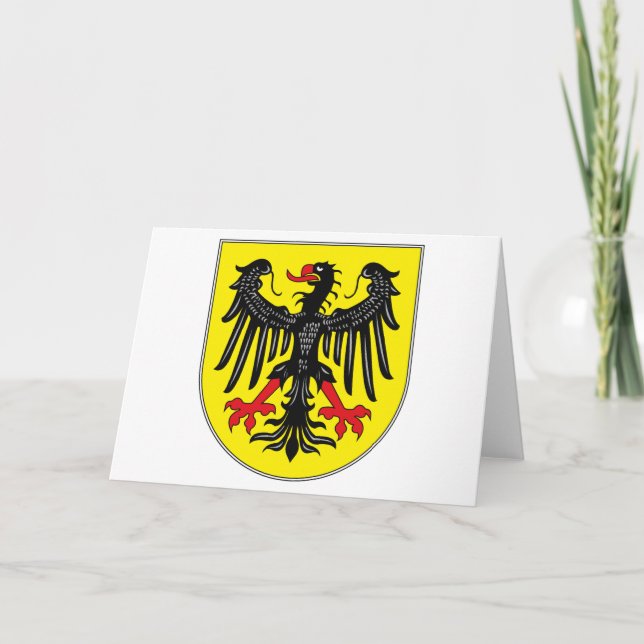 Cartão de Saudação de Aachen Casaco de Braços (Frente)