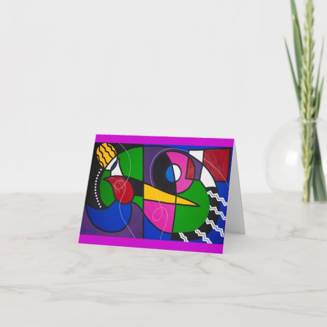 Cartão de saudação de abstrato Art (Frente)