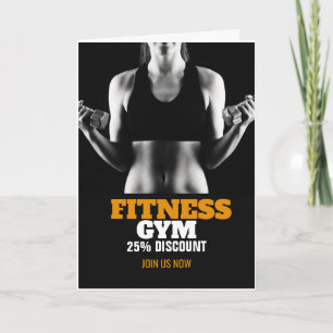 Cartão de Saudação de Academia / Fitness Moderno