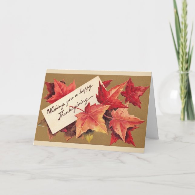 Cartão de Saudação de Ação de Graças (Frente)