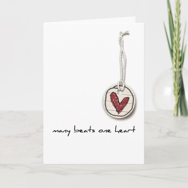 cartão de saudação de adoção (Frente)