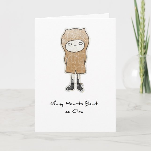 cartão de saudação de adoção (Frente)