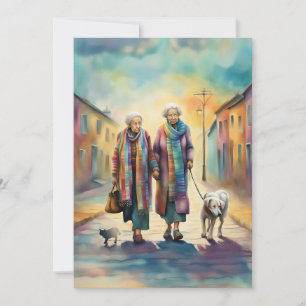 Cartão de Saudação de Amigos Antigos