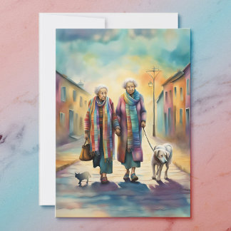 Cartão de Saudação de Amigos Antigos