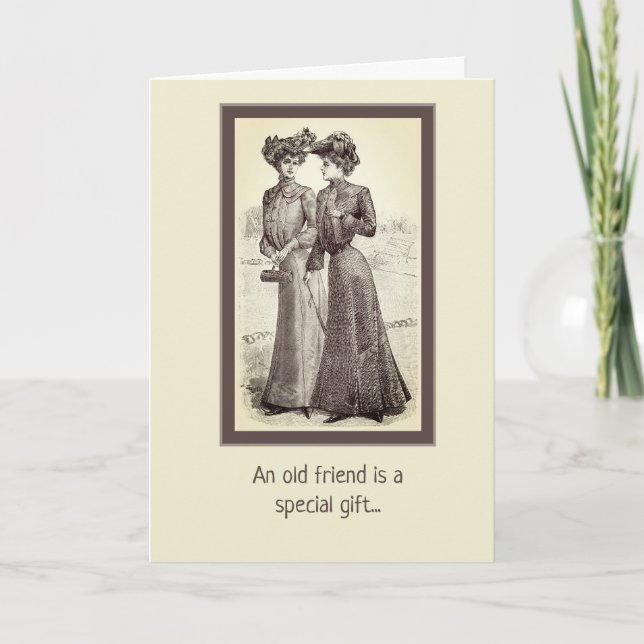Cartão de saudação de Amigos Antigos Especiais (Frente)