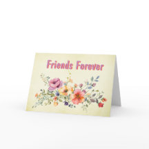 Cartão de Saudação de Amigos para Sempre