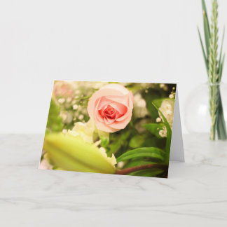 Cartão de saudação de amor com capa floral