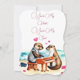 Cartão de Saudação de Amor com Casal Externo