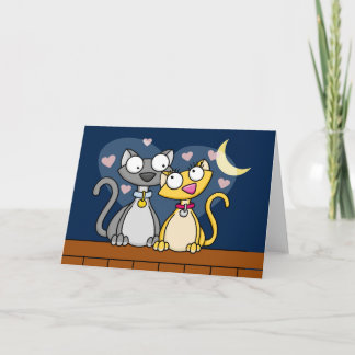 Cartão de Saudação de Amor do gatinho