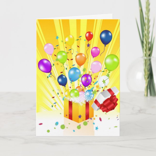 Cartão de Saudação de Aniversário (Frente)