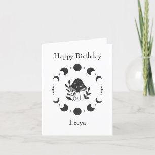 Cartão de Saudação de Aniversário da Fase da Lua d