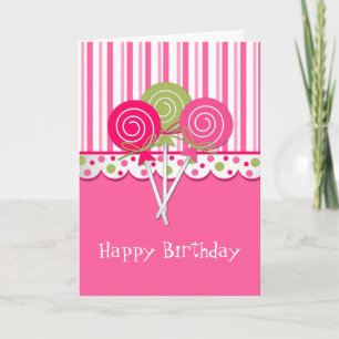 Cartão de Saudação de Aniversário da Menina de Doc