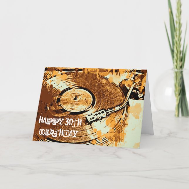 Cartão de saudação de aniversário de 30 anos feliz (Frente)