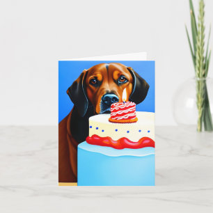 Cartão de Saudação de Aniversário de Cachorro Boni