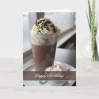 cartão de saudação de aniversário de chocolate que