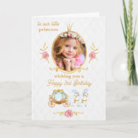 Cartão de Saudação de Aniversário de Foto Princesa