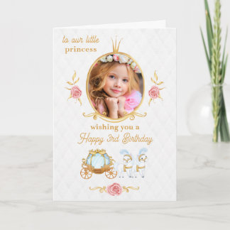 Cartão de Saudação de Aniversário de Foto Princesa
