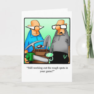 Cartão de Saudação de Aniversário de Humor Golf