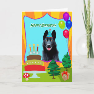 Cartão de Saudação de Aniversário do Cão German sh