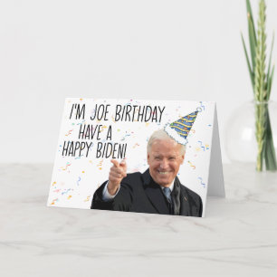 Cartão de Saudação de Aniversário do Funny Biden