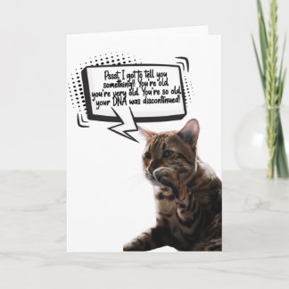 Cartão de Saudação de Aniversário do Gato Saboroso