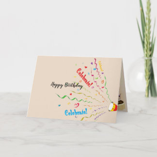 Cartão de Saudação de Aniversário Dobrado.