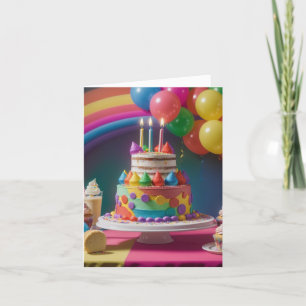 Cartão de Saudação de Aniversário Dobrado