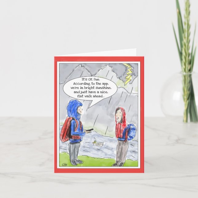 Cartão de Saudação de Aniversário Engraçado para P (Frente)