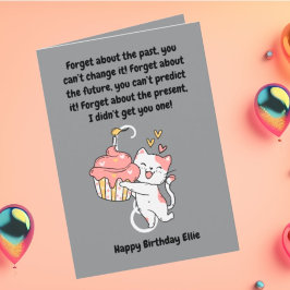 Cartão de Saudação de Aniversário Moderno e Bonito