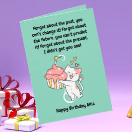 Cartão de Saudação de Aniversário Moderno e Bonito