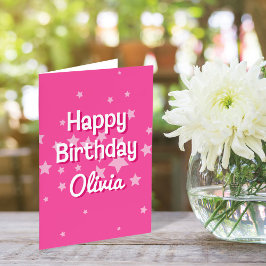 Cartão de Saudação de Aniversário para Estrelas Ro