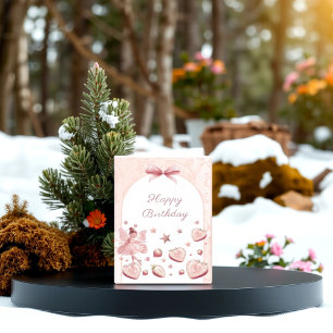 Cartão de Saudação de Aniversário para Garota de M