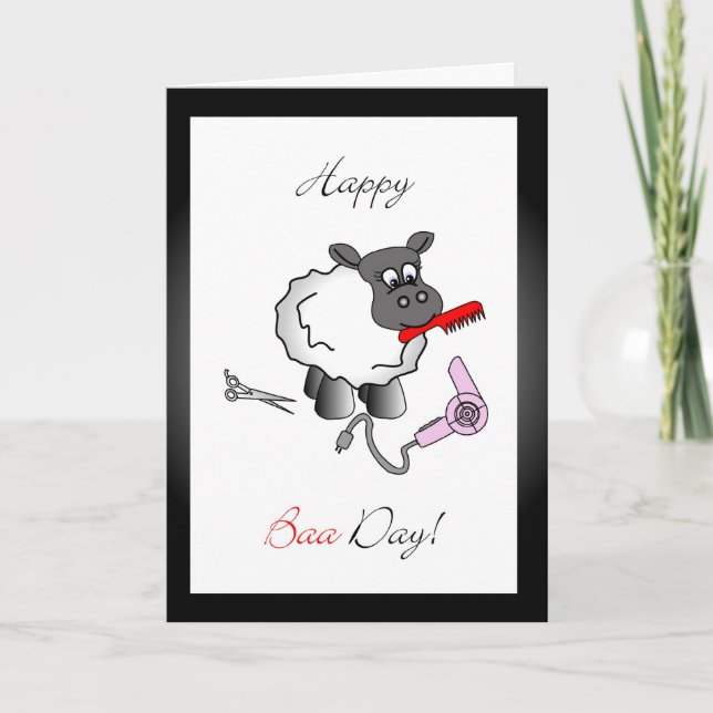 Cartão de saudação de aniversário Stylist (Frente)