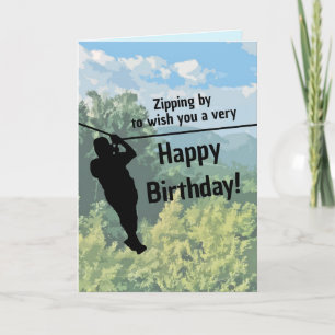 Cartão de Saudação de Aniversário Zipline
