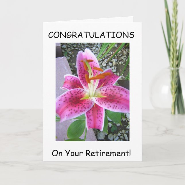 Cartão de saudação de aposentadoria (Frente)