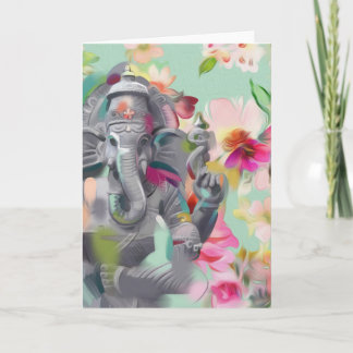Cartão de saudação de Arte Buddha Ganesha | positi