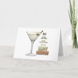 Cartão de Saudação de Arte de Cocktail Dirty Marti
