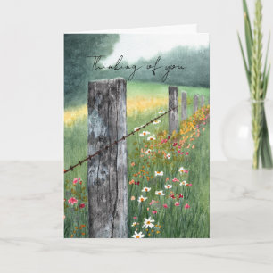 Cartão de saudação de arte em aquarela, floral, em