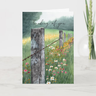 Cartão de saudação de arte em aquarela, floral, em