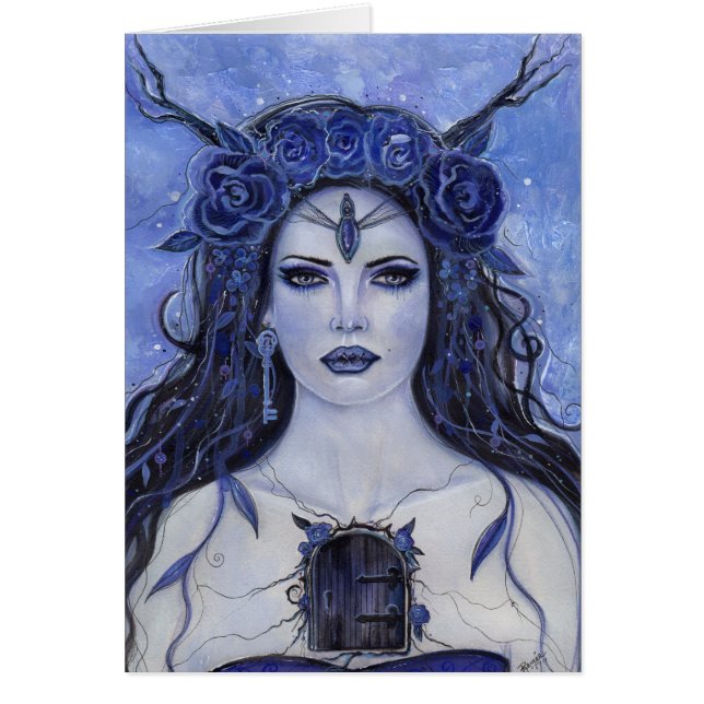 Cartão de saudação de arte gótica de guardião secr (Frente)