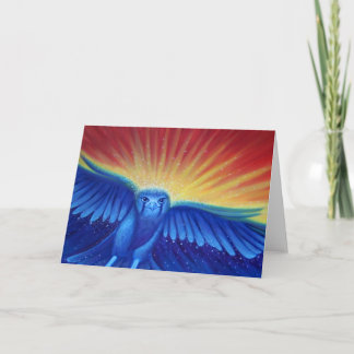 Cartão de saudação de Arte vazio, falcão de arte o