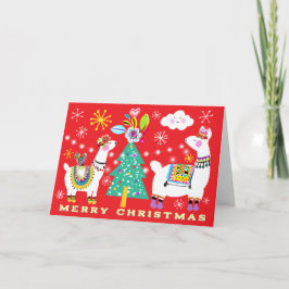 Cartão de Saudação de Árvore de Natal Festivo Lham