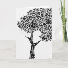 Cartão de Saudação de Árvore de Oak