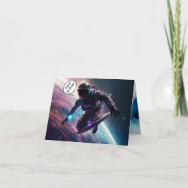 Cartão de Saudação de Astronauta Sci-Fi Astronauta