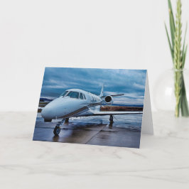 Cartão de Saudação de Avião Jet