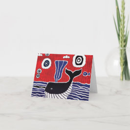 Cartão de saudação de baleia